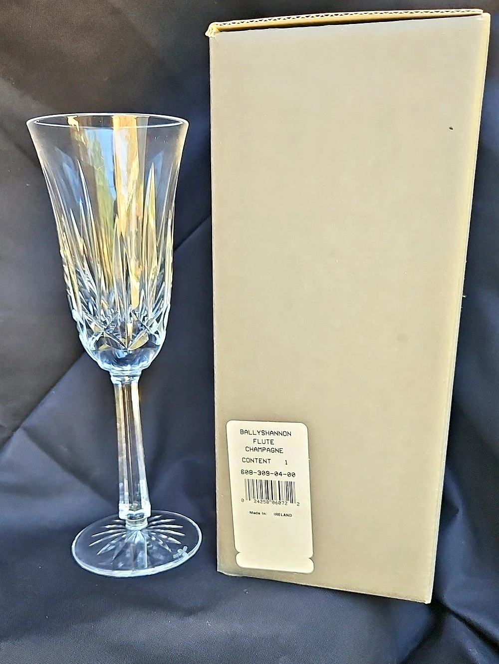 Waterford Ballyshannon Champagne Flute Crystal Clear- Set Of 4